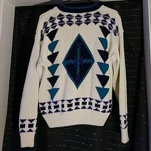 Beautiful Vintage Aztec Extra button down Sweater